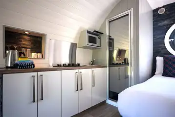 Glencoe glamping pod kitchenette