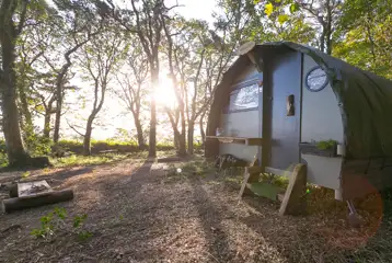 Godrevy Landpod with view to Godrevy Lighthouse