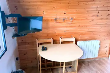 Six person camping pod interior