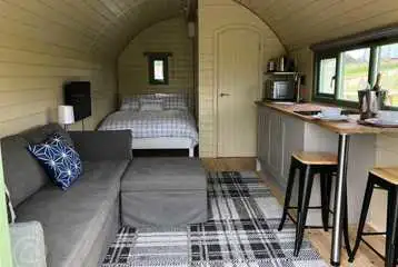 Standard glamping pod interior