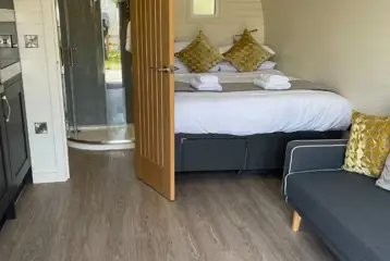 Glamping pod interior