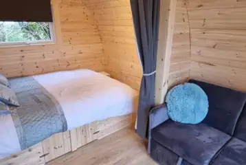 Camping pod interior