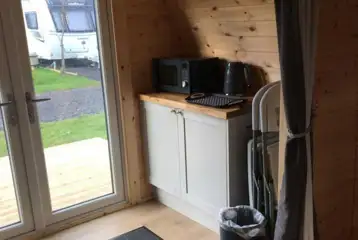 Camping pod interior