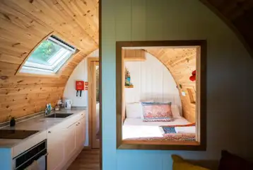 Ensuite glamping pod interior