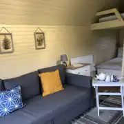 Family glamping pod interior Family glamping pod interior