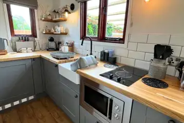 Willow glamping lodge kitchen Willow glamping lodge kitchen