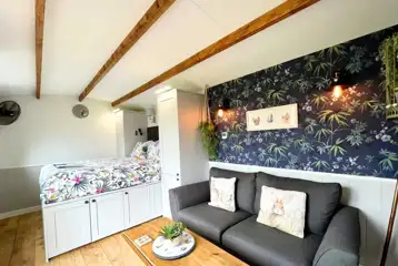 Willow glamping lodge interior Willow glamping lodge interior