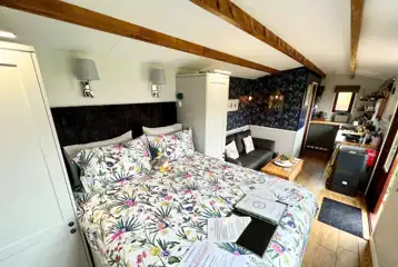 Willow glamping lodge interior Willow glamping lodge interior