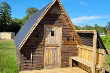 Stargazer glamping pod exterior Stargazer glamping pod exterior