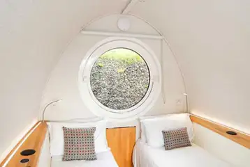 Glamping pod interior