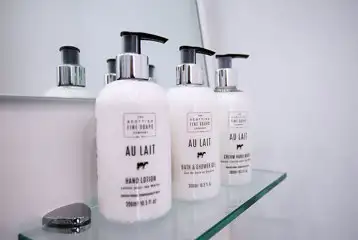 Premium glamping pod toiletries 