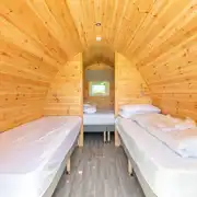 Bronze camping pod interior