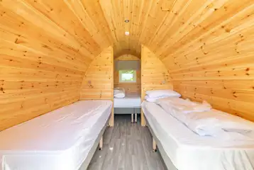 Bronze camping pod interior