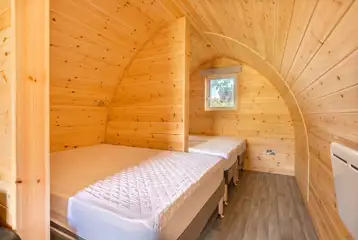 Large Bronze camping pod interior