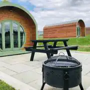 Adults only glamping pod interior 