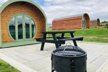 Adults only glamping pod interior 