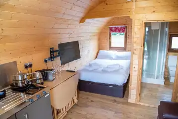 Ensuite glamping pod interior Ensuite glamping pod interior