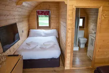 Ensuite glamping pod interior Ensuite glamping pod interior