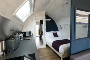 Ensuite glamping pod interior