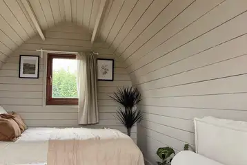 Glamping pod bedroom