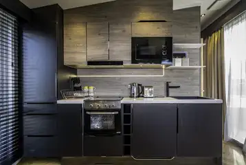 Glamping S-pod kitchen area